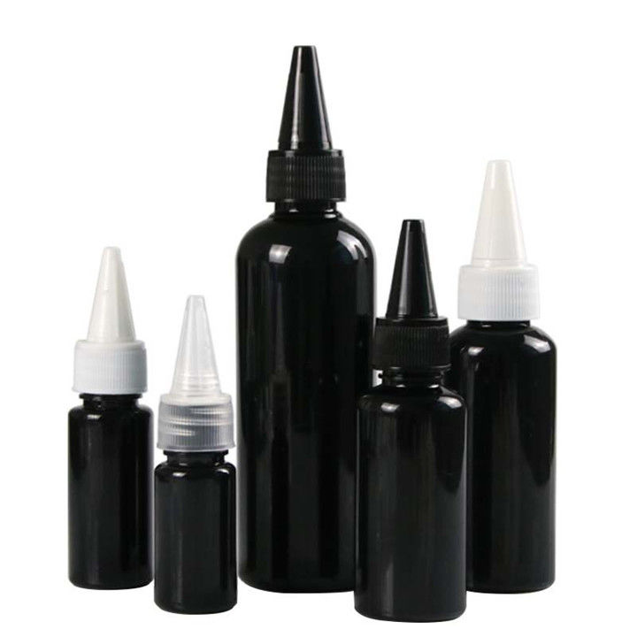 زجاجات صلصة الضغط من البلاستيك الأسود Cosemic 80ml ODM FDA